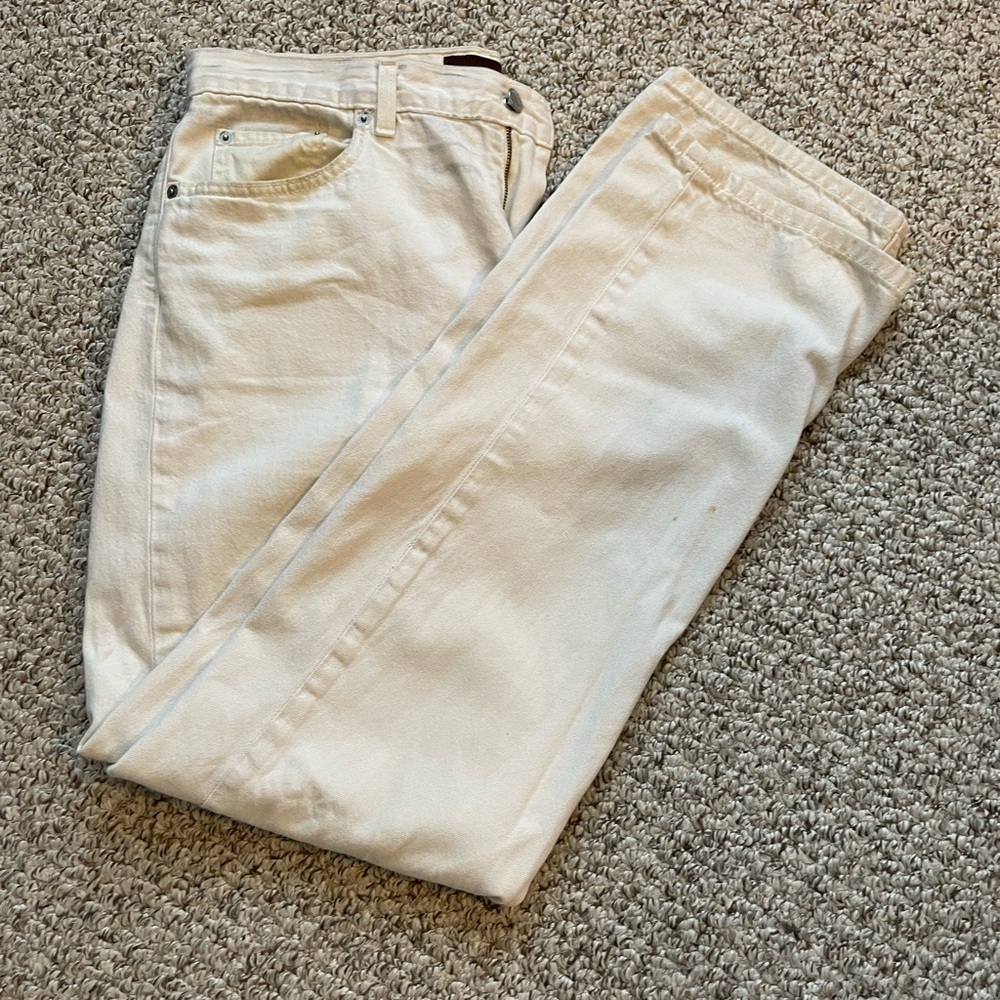 Men's Light Colored Banana Republic Jeans 33X32 Cream not perfect